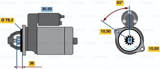 BOSCH 0 001 212 402 - Стартер autocars.com.ua