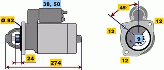 BOSCH 0 001 219 012 - Стартер autocars.com.ua