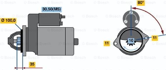 BOSCH 0 001 223 505 - Стартер avtokuzovplus.com.ua