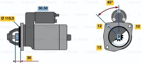 BOSCH 0 001 231 010 - Стартер avtokuzovplus.com.ua