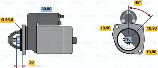 BOSCH 0 001 230 022 - Стартер avtokuzovplus.com.ua