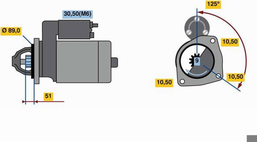 BOSCH 0001230027 - Стартер autocars.com.ua