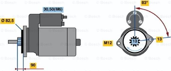 BOSCH 0 001 230 028 - Стартер avtokuzovplus.com.ua