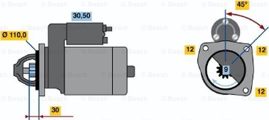 BOSCH 0 001 231 011 - Стартер autocars.com.ua