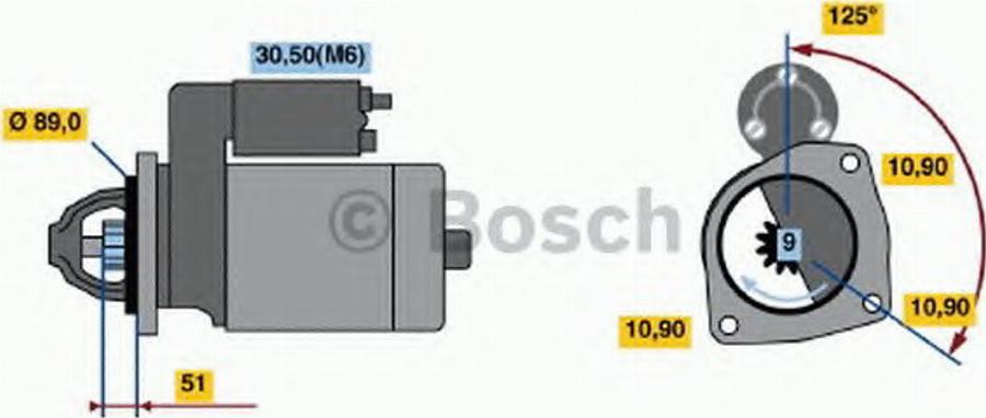 BOSCH 0 001 231 032 - Стартер autodnr.net