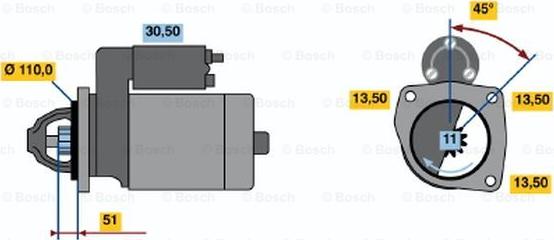 BOSCH 0 001 231 036 - Стартер autocars.com.ua