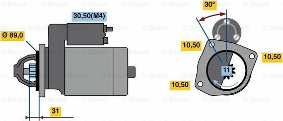 BOSCH 0 001 231 119 - Стартер avtokuzovplus.com.ua