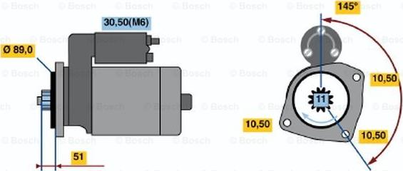 BOSCH 0 001 241 008 - Стартер autocars.com.ua