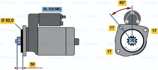 BOSCH 0 001 241 016 - Стартер autocars.com.ua