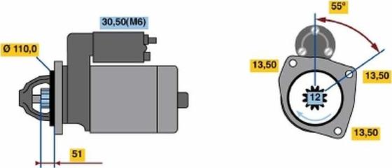 BOSCH 0 001 241 019 - Стартер autocars.com.ua