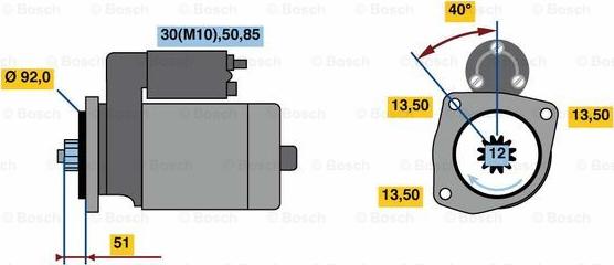 BOSCH 0 001 241 021 - Стартер autocars.com.ua