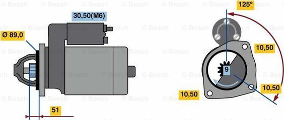 BOSCH 0 001 262 006 - Стартер autocars.com.ua