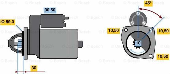 BOSCH 0 001 262 022 - Стартер avtokuzovplus.com.ua