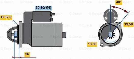 BOSCH 0 001 262 030 - Стартер autocars.com.ua