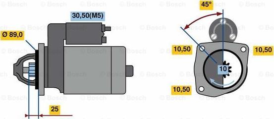 BOSCH 0 001 263 010 - Стартер autocars.com.ua