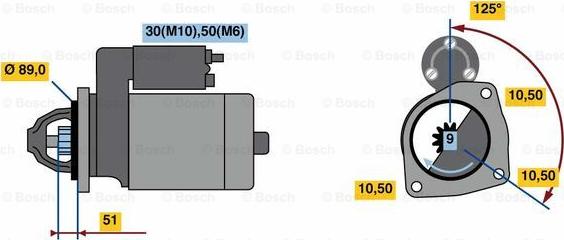 BOSCH 0 001 263 016 - Стартер avtokuzovplus.com.ua