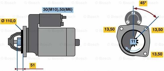 BOSCH 0 001 263 018 - Стартер autocars.com.ua