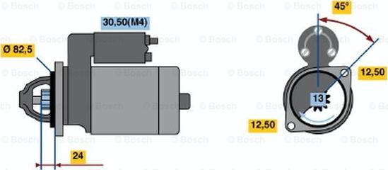 BOSCH 0 001 311 054 - Стартер autocars.com.ua