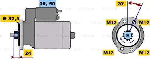 BOSCH 0 001 312 103 - Стартер avtokuzovplus.com.ua