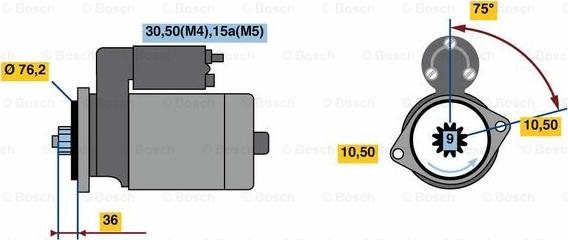 BOSCH 0 001 312 110 - Стартер autocars.com.ua