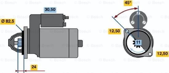 BOSCH 0 001 314 024 - Стартер autocars.com.ua