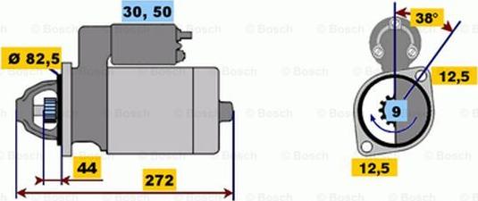 BOSCH 0 001 314 046 - Стартер autocars.com.ua