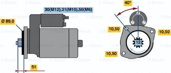 BOSCH 0 001 330 012 - Стартер autocars.com.ua