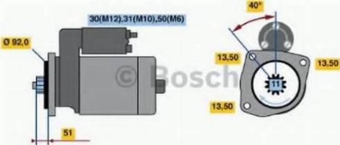 BOSCH 0 001 330 013 - Стартер avtokuzovplus.com.ua