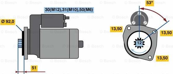 BOSCH 0 001 330 016 - Стартер avtokuzovplus.com.ua