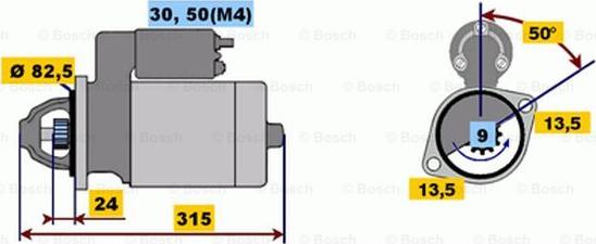 BOSCH 0 001 362 058 - Стартер avtokuzovplus.com.ua