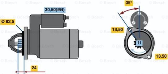 BOSCH 0 001 363 117 - Стартер avtokuzovplus.com.ua