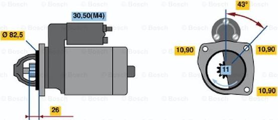 BOSCH 0 001 368 077 - Стартер avtokuzovplus.com.ua