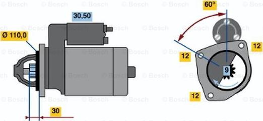 BOSCH 0 001 363 111 - Стартер autocars.com.ua