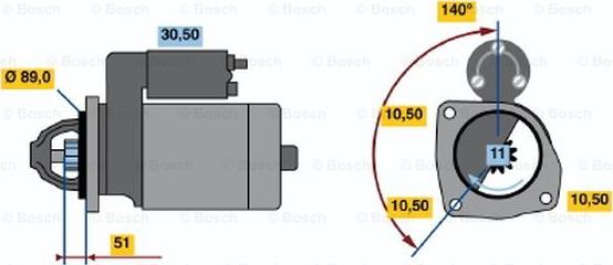 BOSCH 0 001 364 206 - Стартер avtokuzovplus.com.ua