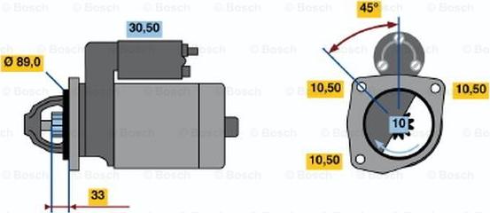 BOSCH 0 001 368 027 - Стартер avtokuzovplus.com.ua