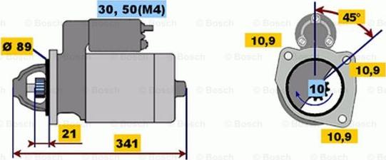 BOSCH 0 001 367 063 - Стартер autocars.com.ua