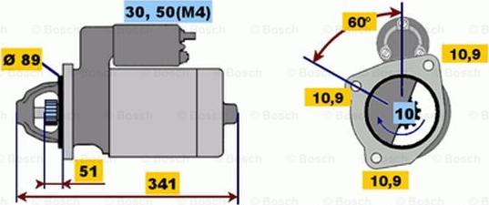 BOSCH 0 001 367 066 - Стартер avtokuzovplus.com.ua