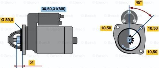 BOSCH 0 001 368 017 - Стартер autocars.com.ua