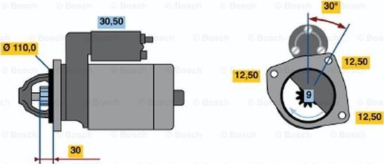 BOSCH 0 001 368 020 - Стартер autocars.com.ua