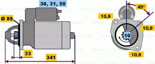 BOSCH 0 001 368 026 - Стартер avtokuzovplus.com.ua