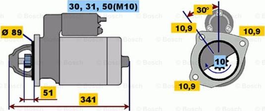 BOSCH 0 001 368 044 - Стартер avtokuzovplus.com.ua