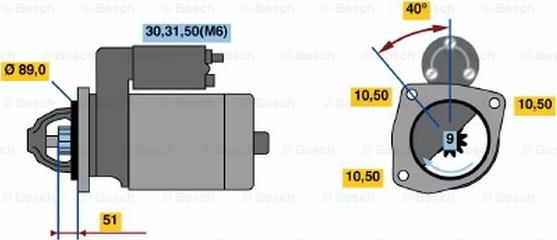 BOSCH 0 001 368 045 - Стартер avtokuzovplus.com.ua