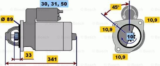 BOSCH 0 001 368 064 - Стартер avtokuzovplus.com.ua