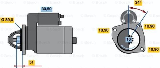 BOSCH 0 001 368 073 - Стартер avtokuzovplus.com.ua