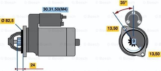 BOSCH 0 001 368 080 - Стартер autodnr.net