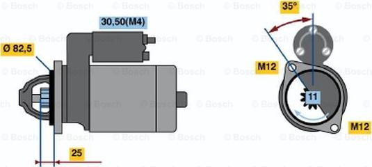 BOSCH 0 001 368 086 - Стартер avtokuzovplus.com.ua