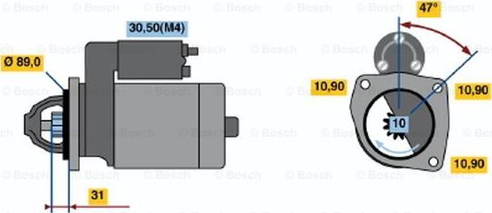 BOSCH 0 001 368 311 - Стартер avtokuzovplus.com.ua