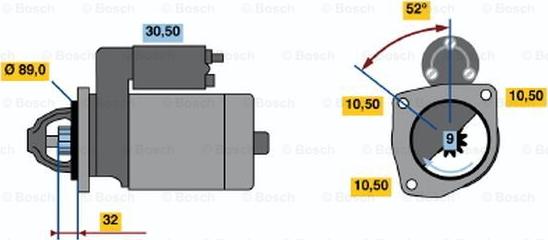 BOSCH 0 001 369 014 - Стартер avtokuzovplus.com.ua