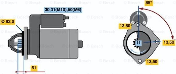 BOSCH 0 001 371 017 - Стартер autocars.com.ua