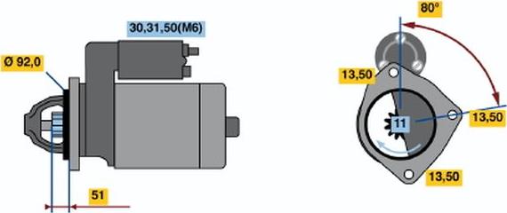 BOSCH 0001371019 - Стартер autocars.com.ua